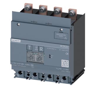 Устройство защитного отключения (УЗО) RCD520, тип A, 4-полюсное, 160A, 100-480V, 0.03-5A, задержка 0-3000 мс