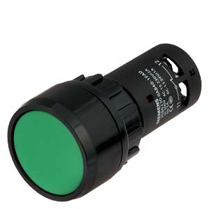 Кнопка управления зеленая 1NО